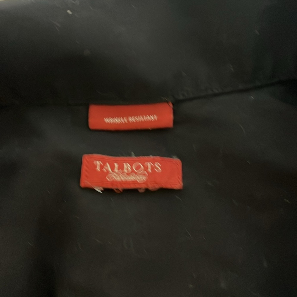 Talbots haberdashery sleeveless collared button up 90s top womens black - Picture 5 of 6